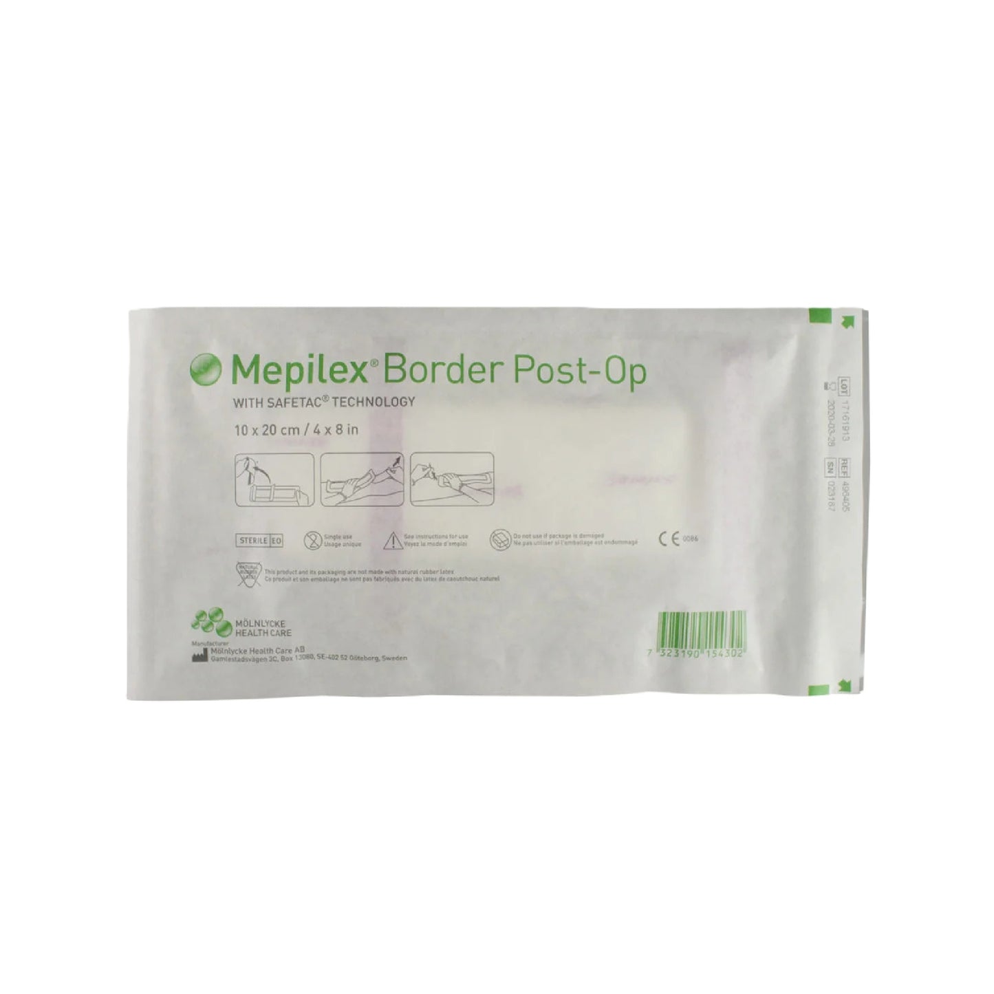 Mepilex Border Post-Op 10cm x 20cm (Box of 10)