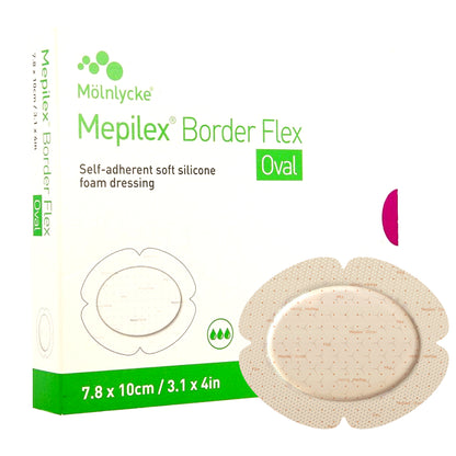 Mepilex Border Flex Oval Size 7.8cm x 10cm - Box/5