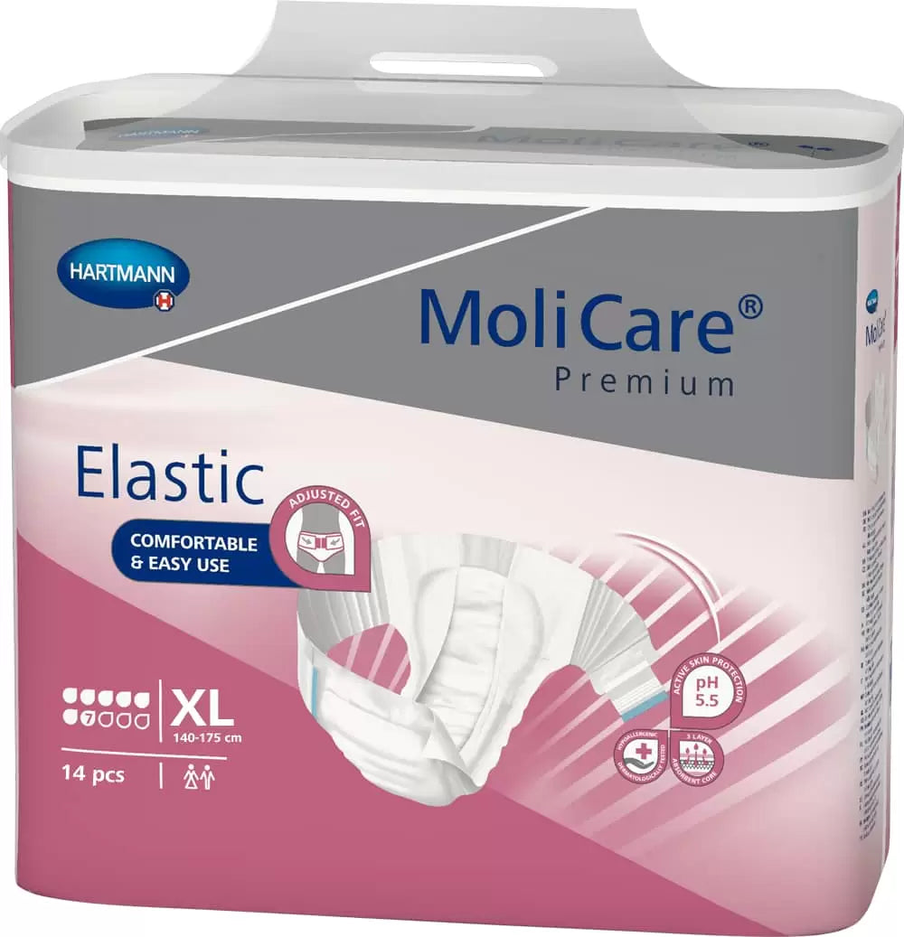 MoliCare Premium Elastic 7 Drop  XLarge - 3180ml, 140 - 175cm (14pkt)