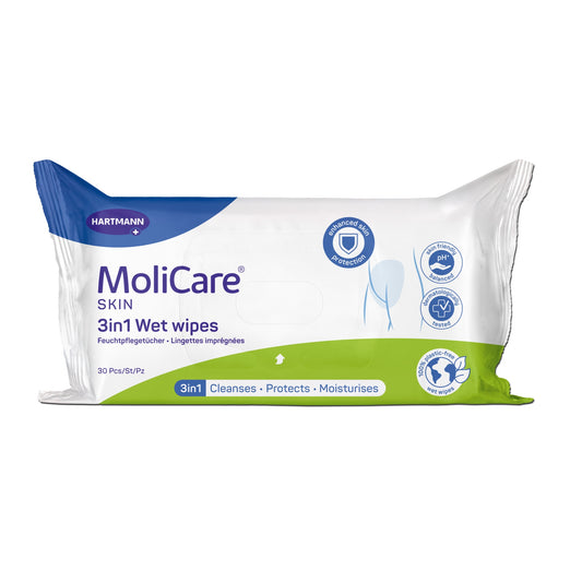MoliCare Skin 3-in-1 Wet Wipes (Pack of 30)