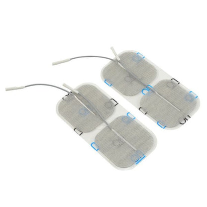 Single PALS square electrode showing flexible stainless steel knit fabric design
