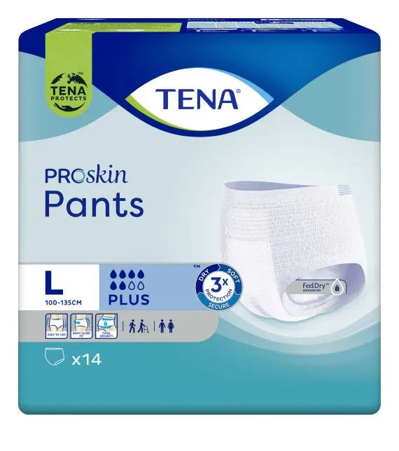 TENA ProSkin Pants Plus  Medium - 1440ml, 80-110cm (14pkt)