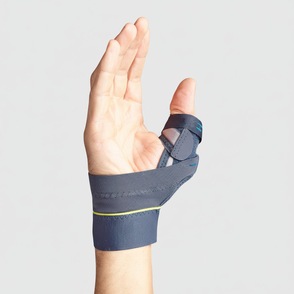 Hand wearing Push Sports Thumb Brace during activity