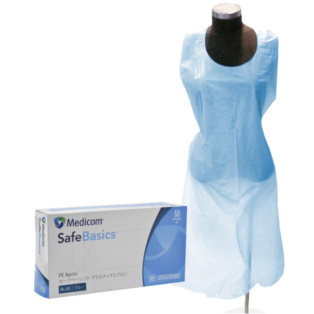 SafeBasics PE Apron Disposable (Box of 50)