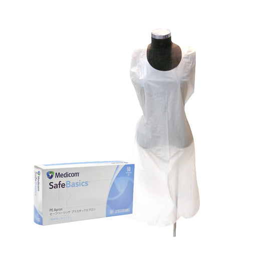 SafeBasics PE Apron Disposable (Box of 50)