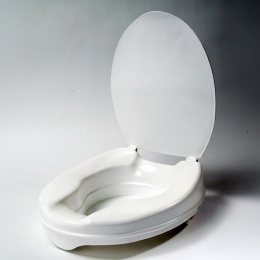 Savanah Raised Toilet Seat available in 50mm, 100mm, 150mm heights with lid