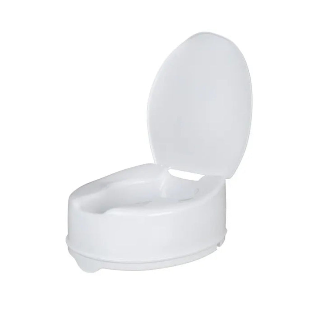 Savanah Raised Toilet Seat installed on standard toilet