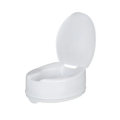 Savanah Raised Toilet Seat installed on standard toilet