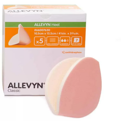 ALLEVYN Heel Shaped Foam Dressing Size 10.5cm x 13.5cm - Box/5