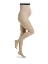 Sigvaris Cotton Class 2 Pantyhose Maternity Closed Toe - Nature
