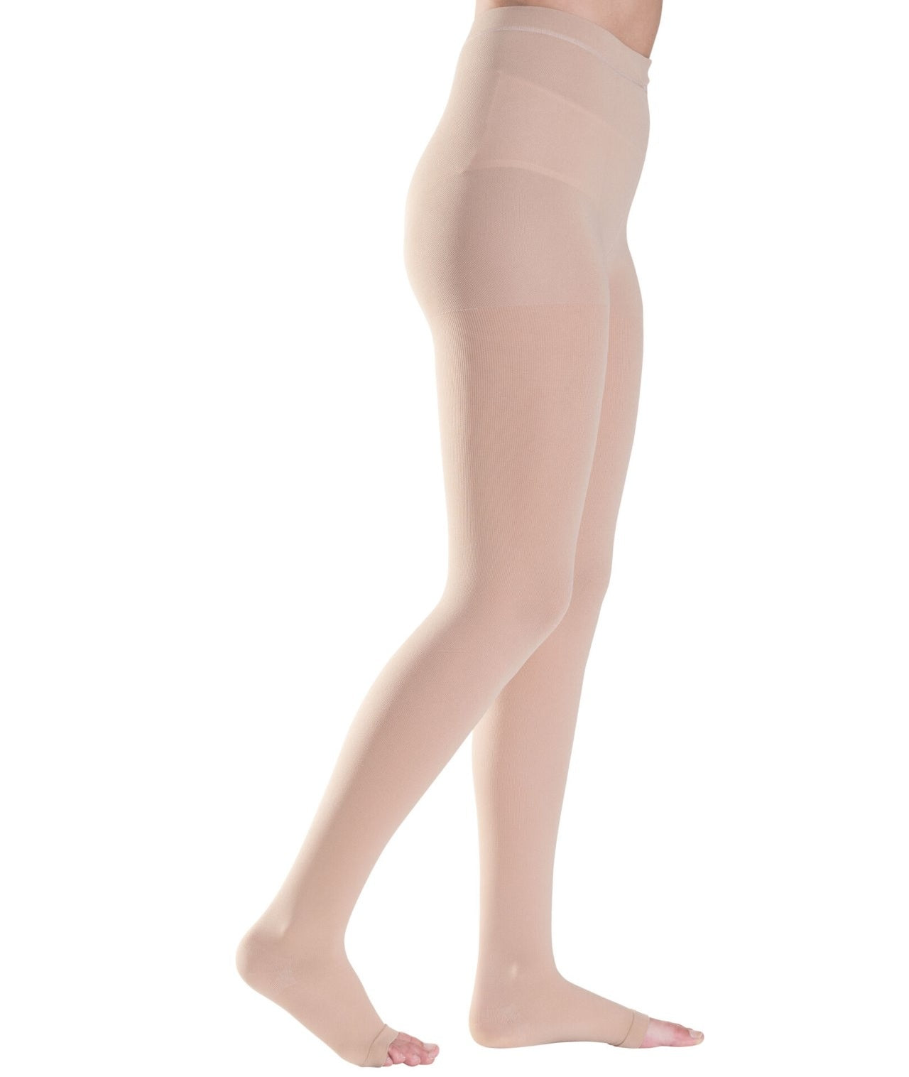 Sigvaris Cotton Class 2 Pantyhose Open Toe - Nature