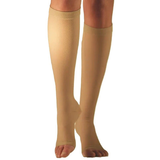 Sigvaris Traditional Class 2 Calf Open Toe - Beige