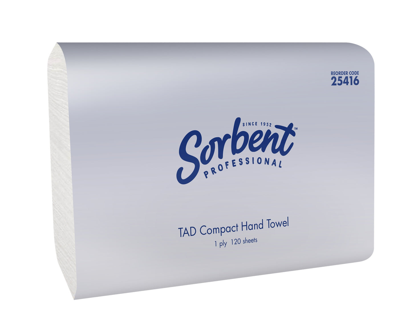 Sorbent Professional TAD Compact Hand Towel 1ply - Carton of 20 x 120pkt