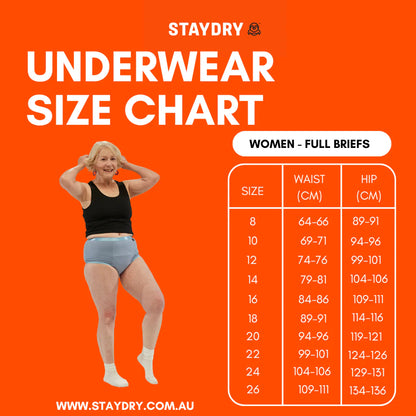 Staydry Womens Full Briefs 400ml