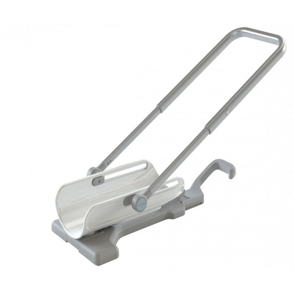 Stockeez Full Kit compression stocking aid in white with handle and foot slider for donning socks