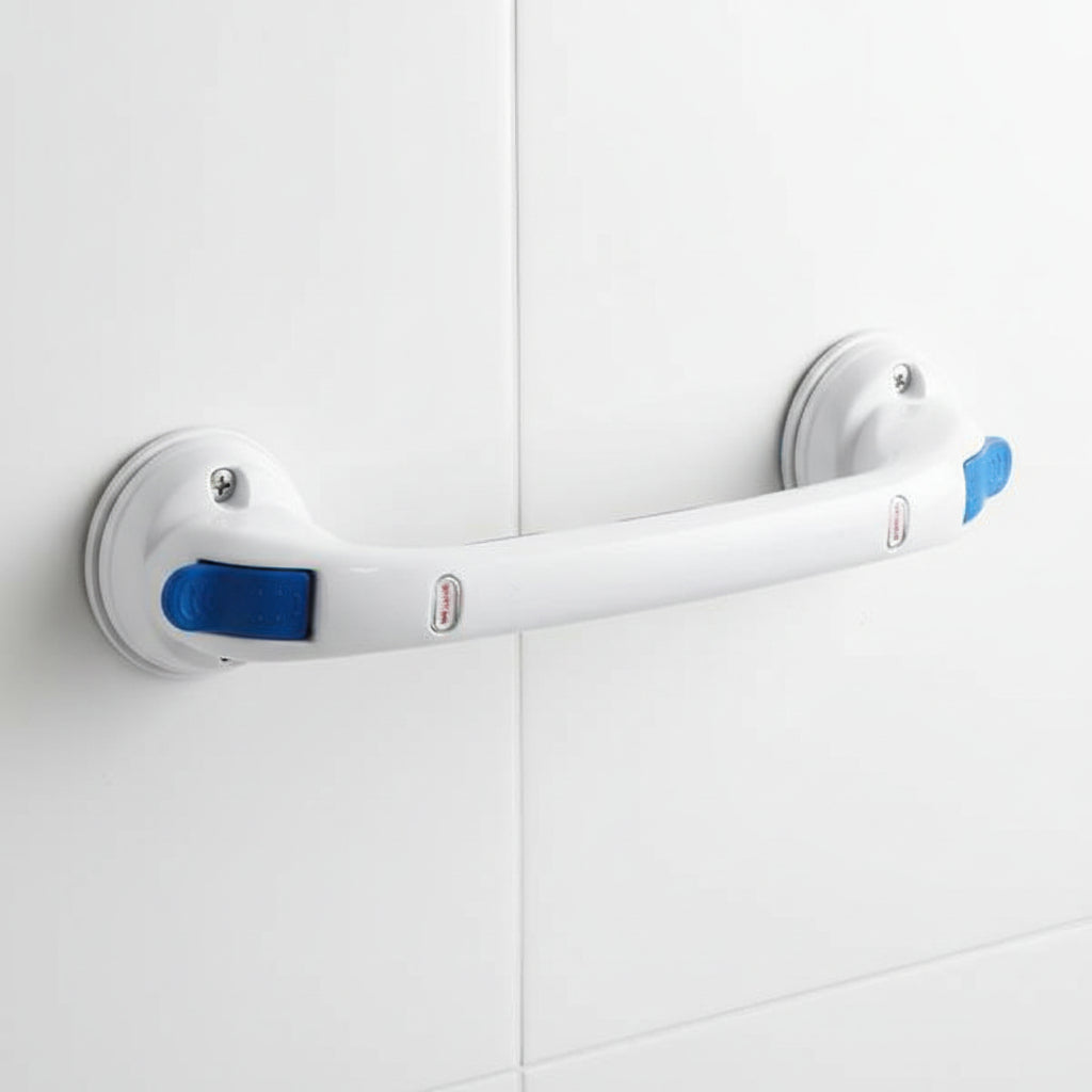 Homecraft Suction Grab Rail portable bathroom safety handle with dual locking suction cups.