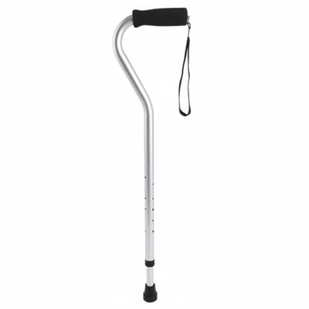 Swan neck walking stick with foam