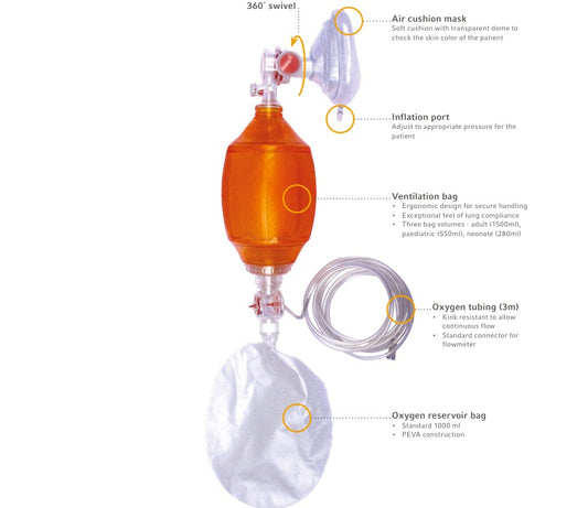 Teleflex Disposable Resuscitator, w/Flow Diverter Valve