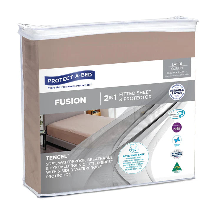Protect-A-Bed® Fusion Waterproof Fitted Sheet  Charcoal
