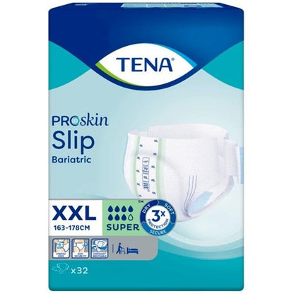 TENA ProSkin Slip Bariatric  Super 2XL - 2650ml, 163-178cm (32pkt)
