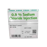 B. Braun Sodium Chloride Injection 0.9% 10mL - Box of 20