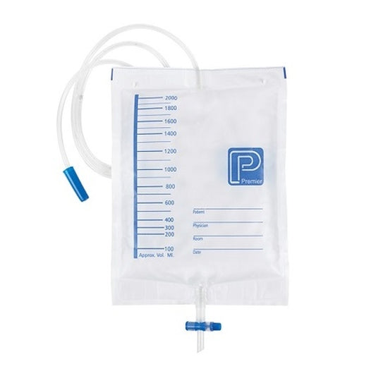 Premier Sterile Night Drainage Bag T-Valve 2000ml (10)