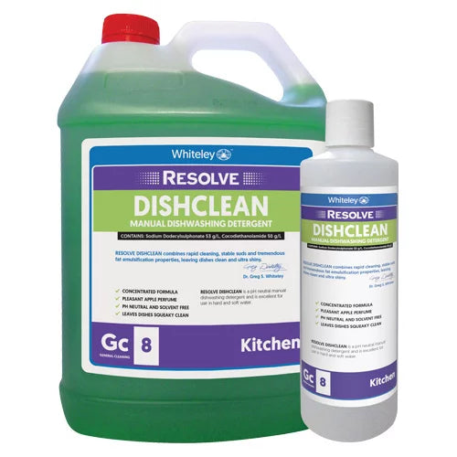 Resolve Dishclean washing Liquid 5 ltr. Perth metro delivery and local pickup only. Contact store for details.