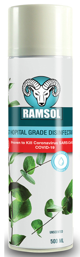 Ramsol Water Based Disinfectant 500ml Aerosol