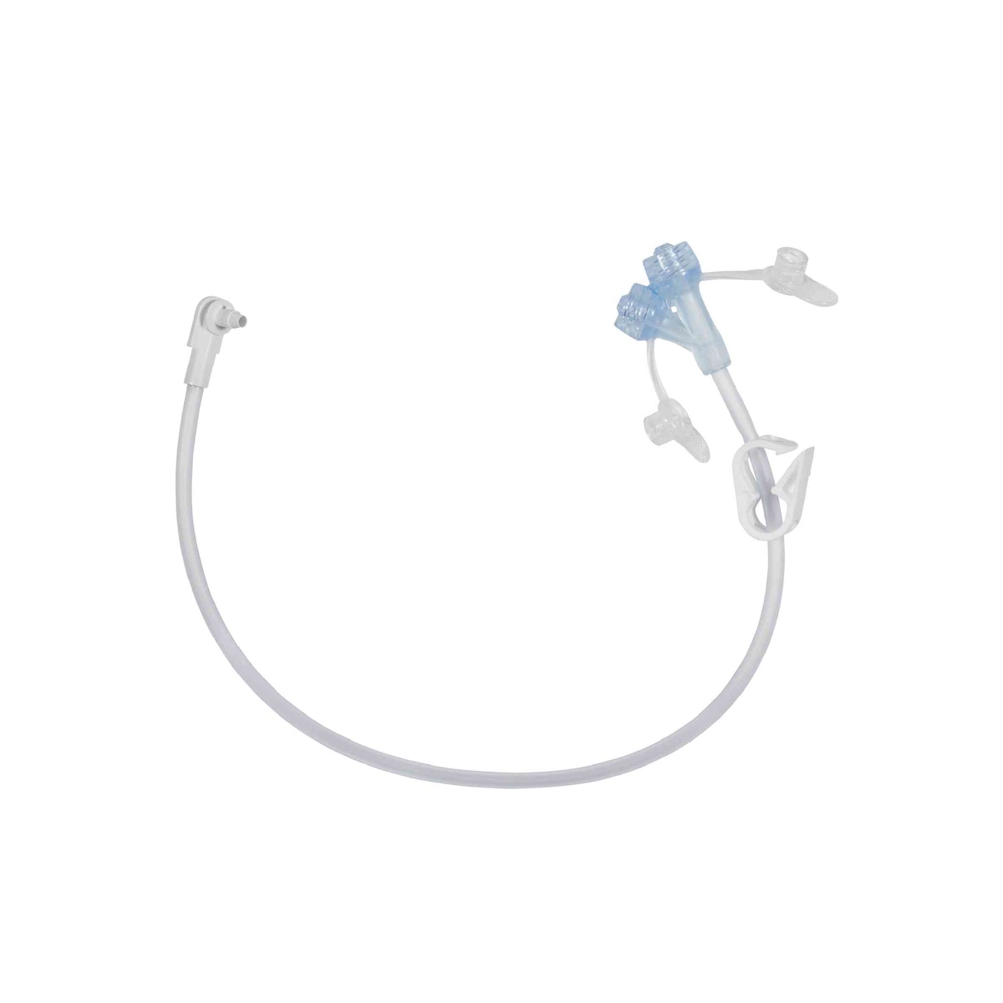 Mic-Key Continuous Feed Extension Set with ENFit® Connectors, Secur-Lok Right Angle Connector, 2 Port "Y" ENFit® Connectors and Clamp  (5)